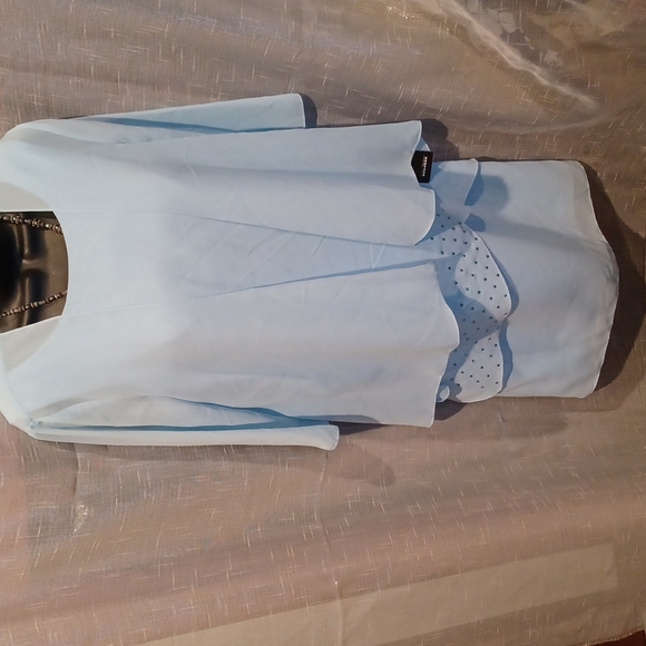 NWT IZILADY Mother of the Bride Dress 6, baby blue, two pc, beautiful - Picture 1 of 7